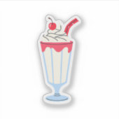 Vanilla Cherry Milkshake Sticker (Voorkant)