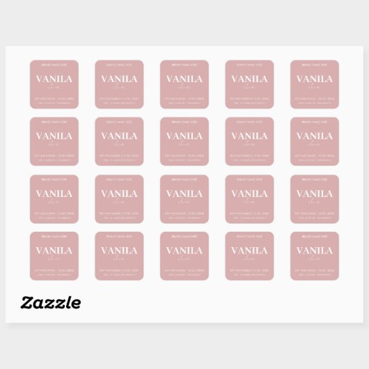 Vanilla Chia Custom Candle Label (Vel)