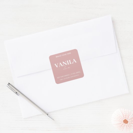 Vanilla Chia Custom Candle Label (Envelop)