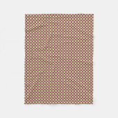 Vanilla Chocolate Strawberry Checkered Pattern Fleece Deken (Voorkant)