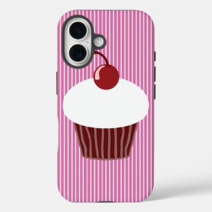 Vanilla Cupcake et Pink Stripes iPhone 6/6 s Coque