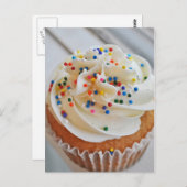 Vanilla Cupcake Fotografie Post Card Briefkaart (Voorkant / Achterkant)