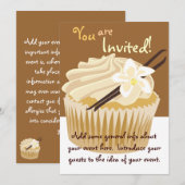 Vanilla Cupcake Invitation (Devant / Derrière)