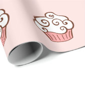 Vanilla Cupcake-omslagpapier Cadeaupapier (Rol Hoek)