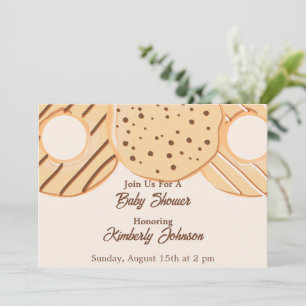 Vanilla Donut Delight Baby Shower Kaart