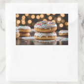 Vanilla Donuts Rechthoekige Sticker (Tas)