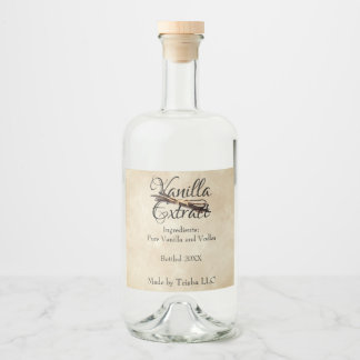Vanilla Extract Custom Label Likeurfles Etiket