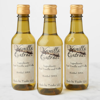 Vanilla Extract Custom Label Wijn Etiket