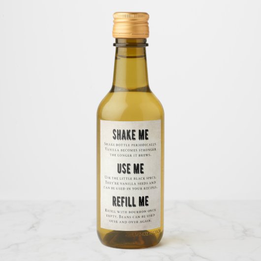 Vanilla Extract Étiquette - bourbon VE-002_05b (Devant)