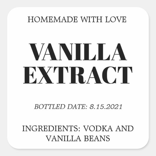 Vanilla Extract Label AF_01sq (Voorkant)