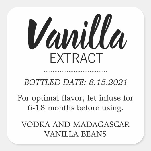 vanilla Extract Label BL_02sq (Voorkant)