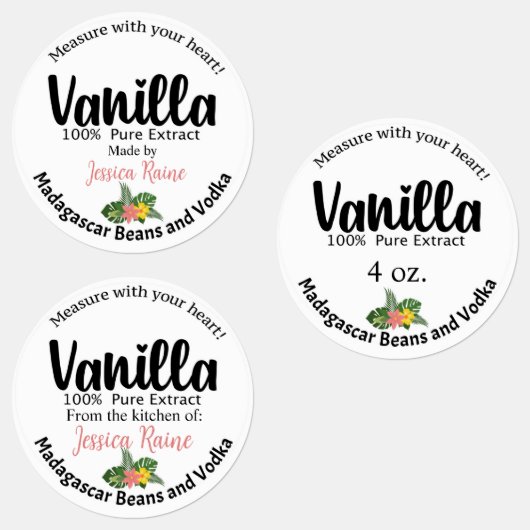 Vanilla Extract Labels, Madagaskar-bonen Labels (Groep)