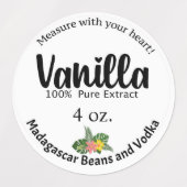 Vanilla Extract Labels, Madagaskar-bonen Labels (Design 2)