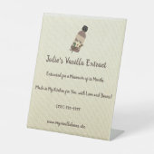 Vanilla Extract Maker-markt Reclamebord Met Voetstuk (Voorkant)
