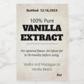 Vanilla Extract Modern Label Sticker ASOv2trbkss (Enkel label)