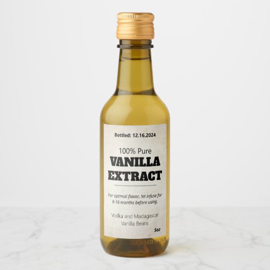 Vanilla Extract Modern Label Sticker ASOv2trbkss (Voorkant)