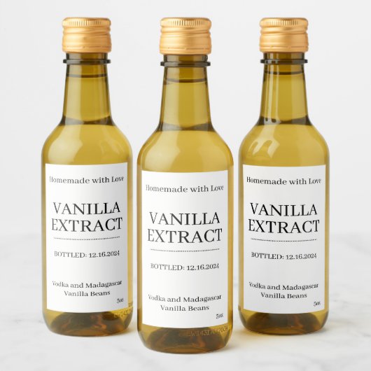 Vanilla Extract Modern Label Sticker V1 (Flessen)