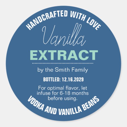 Vanilla Extract Modern Label Sticker VLL1rt (Voorkant)