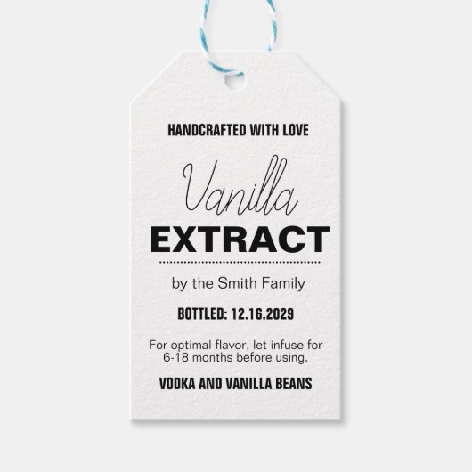 Vanilla Extract Modern Label Sticker VLL1rt Cadeaulabel (Voorkant)