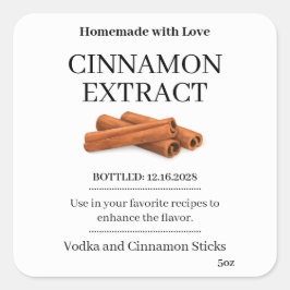 Vanilla Extract Modern Label Sticker ZVEG_101_01