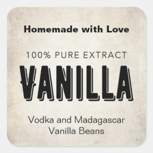 Vanilla Extract VE002_01 Formulering aanpassen Vierkante Sticker