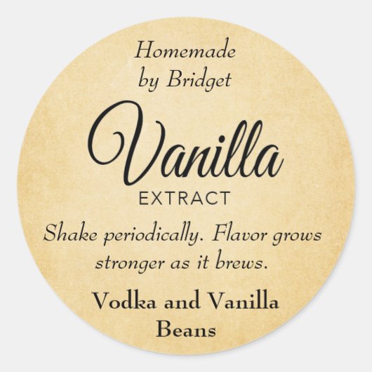 Vanilla Extract VE025_03_3 Classic Round Sticker (Voorkant)