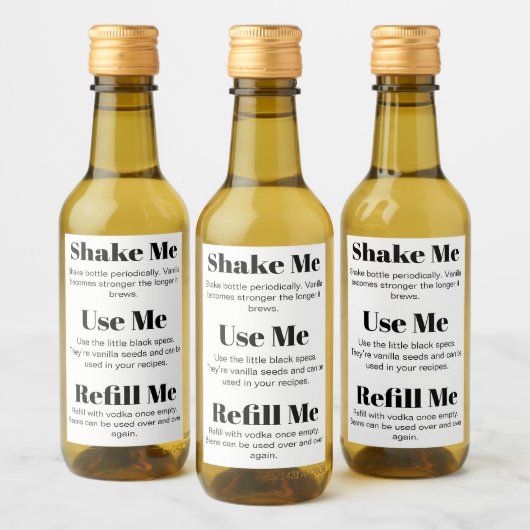 Vanilla Extrait Étiquette moderne VAF3TR - étiquet (Bouteilles)