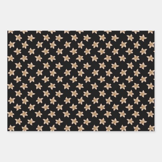 Vanilla Flower Pattern Inpakpapier Vel (Voorkant)