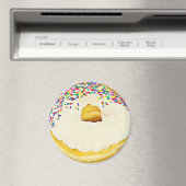 Vanilla Frosted Donut met Sprinkles Magnet Magneet (Insitu (Vaatwasser))