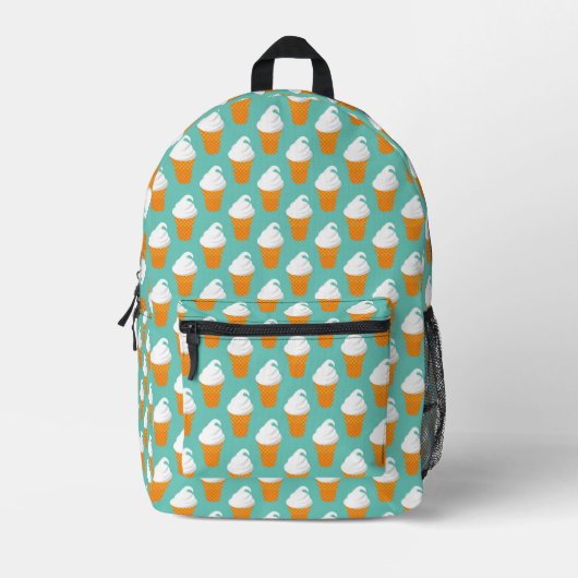 Vanilla Ice Cream Cone Pattern Bedrukte Rugzak (Voorkant)