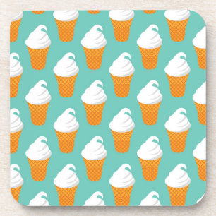 Vanilla Ice Cream Cone Pattern Bier Onderzetter