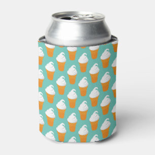 Vanilla Ice Cream Cone Pattern Blikjeskoeler