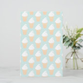 Vanilla Ice Cream Cone Pattern Briefpapier (Staand voorkant)