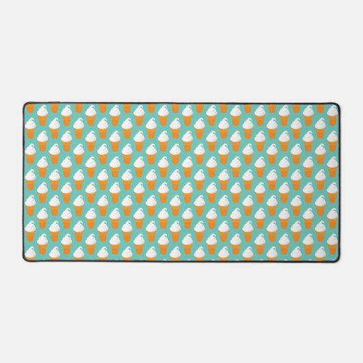 Vanilla Ice Cream Cone Pattern Bureaumat (Voorkant)