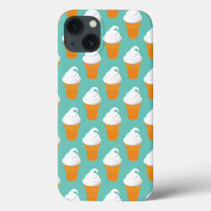 Vanilla Ice Cream Cone Pattern iPhone 13 Hoesje