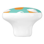 Vanilla Ice Cream Cone Pattern Keramische Knop (Zijkant)