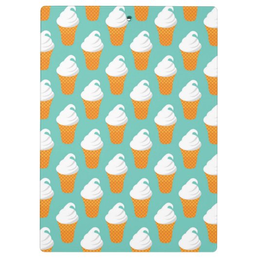 Vanilla Ice Cream Cone Pattern Klembord (Achterkant)