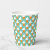Vanilla Ice Cream Cone Pattern Papieren Bekers (Achterkant)