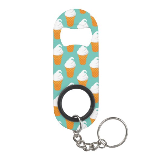 Vanilla Ice Cream Cone Pattern Sleutelhanger Flessenopener (Achterkant)