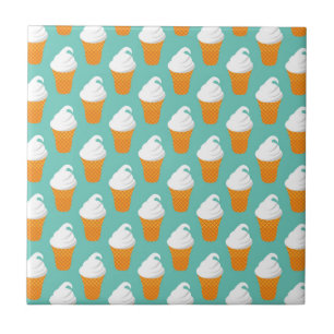 Vanilla Ice Cream Cone Pattern Tegeltje