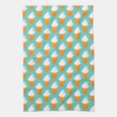 Vanilla Ice Cream Cone Pattern Theedoek (Verticaal)