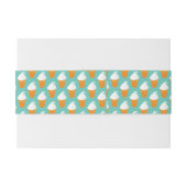 Vanilla Ice Cream Cone Pattern Uitnodigingen Wikkel (Achterkant Voorbeeld)