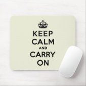 Vanilla Keep Calm en Carry on Muismat (Met muis)