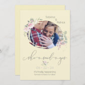 Vanilla Lemon Bleek Blush Foto Save The Date (Voorkant / Achterkant)