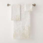 Vanilla Mandala Bath Towel, Towel & Face Cloth Set Bad Handdoek (Insitu)