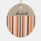 Vanilla Melon Stripes Keramisch Ornament (Links)