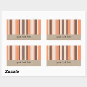 Vanilla Melon Stripes Rechthoekige Sticker (Vel)