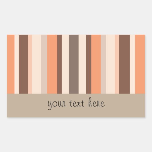 Vanilla Melon Stripes Rechthoekige Sticker (Voorkant)