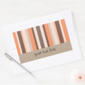 Vanilla Melon Stripes Rechthoekige Sticker (Envelop)