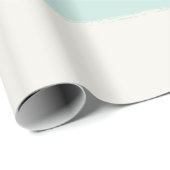 Vanilla & Mint Rough Edge Stripes Patroon Wedding Cadeaupapier (Rol Hoek)